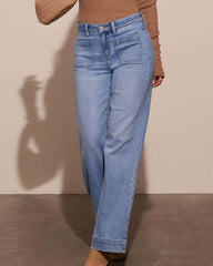 Astylish Women's Wide Leg Jeans High Waisted Stretchy Straight Leg Jeans Loose Trendy Denim Pants with Pocket