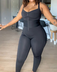 Women's Adjustable Straps Tummy Control Shaping Jumpsuit