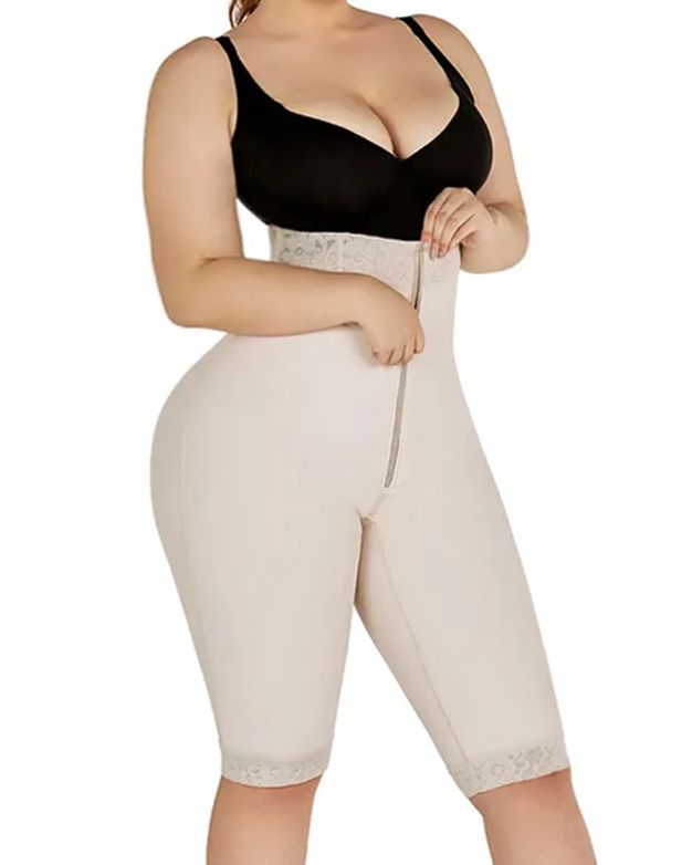 Double Compression High-Waisted Butt Lifting Shorts Knee Short And Lift Buttoks