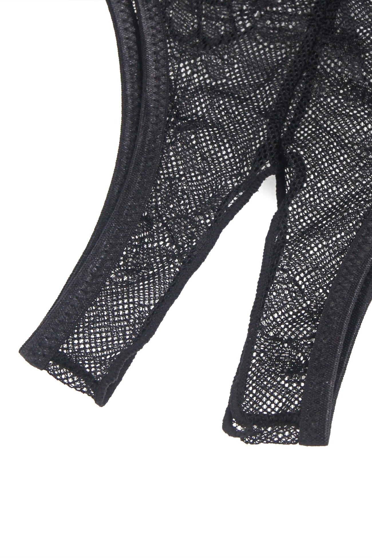 Sexy Black Lace Crotchless Panties