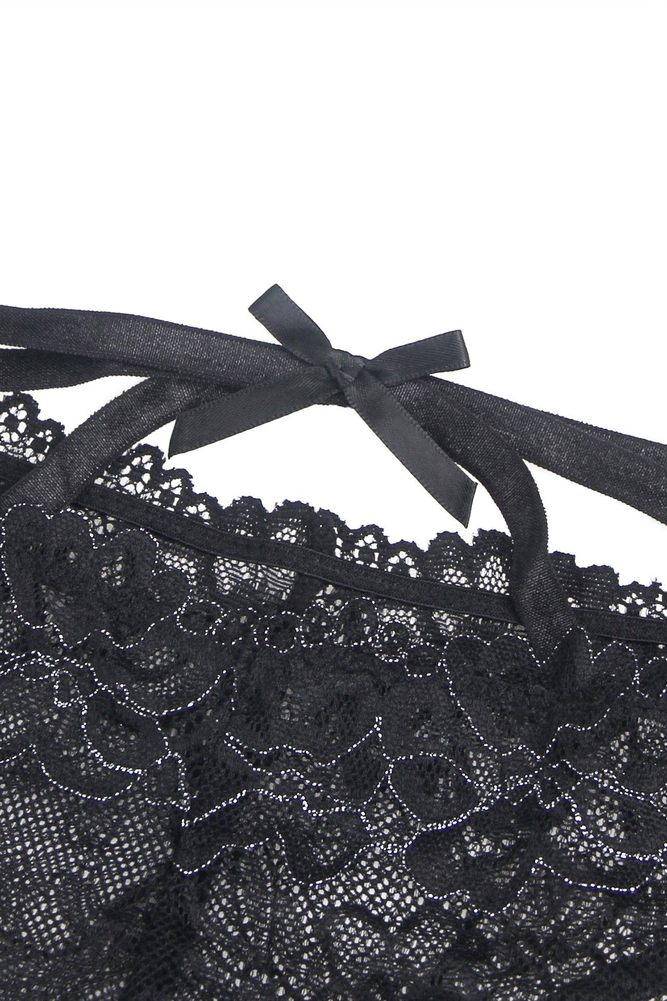 Sexy Black Lace Crotchless Panties