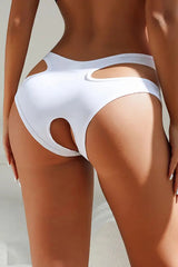White Strappy Crotchless Panty