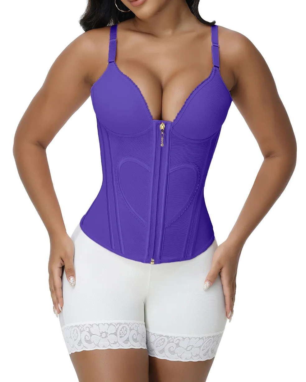 Waist Trainer for Women Tummy Control Vest Black Corset Shapewear Bustier Tank Tops Going Out Body Shaper with Straps