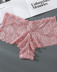 Lace Hip-Lifting Cotton Antibacterial Crotch Briefs