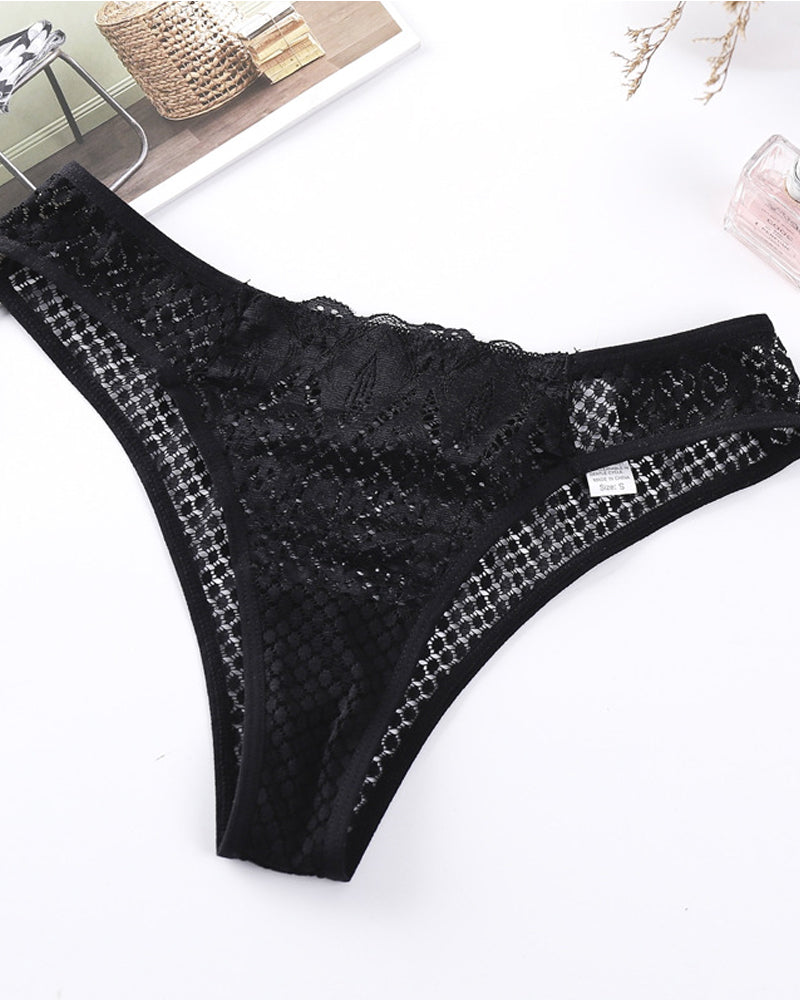 Sexy Transparent Hollow Briefs