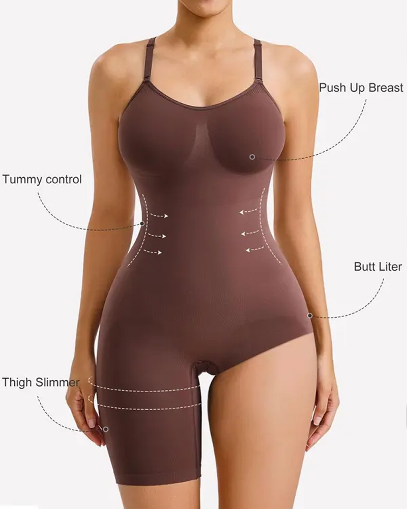 Seamless Invisible Backless Mid-Length Bodysuit