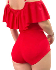 Body Shaping Ruffled Triangular Jumpsuit