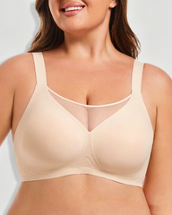 Jelly Wire-Free Mesh Seamless Support Bra