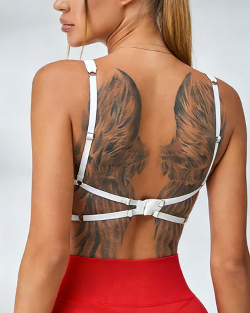 High Neck Underwire Deep Backless Push Up Bra