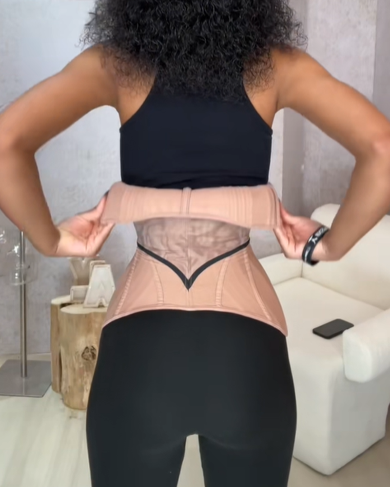 21-Steel-Ribbed Tummy Control And Shaping Waist Belt