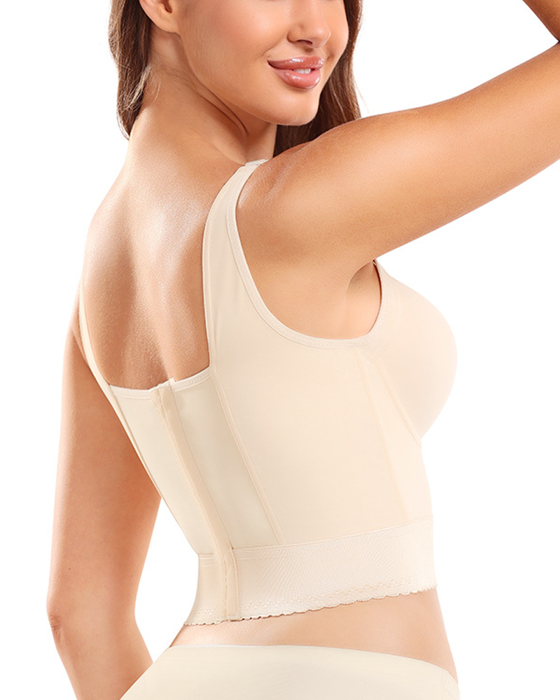 Fan-Shaped Lace Push-Up Underwire Bra