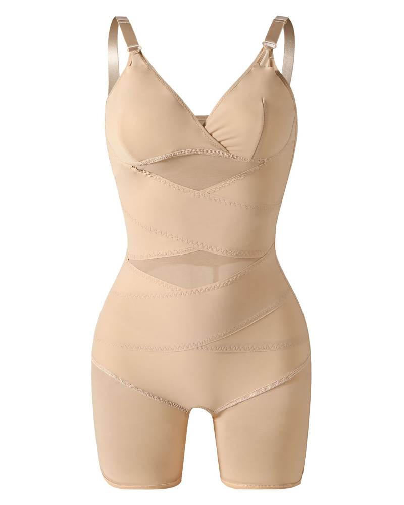 Cross Waist Hip-Lifting One-Piece Shapewear