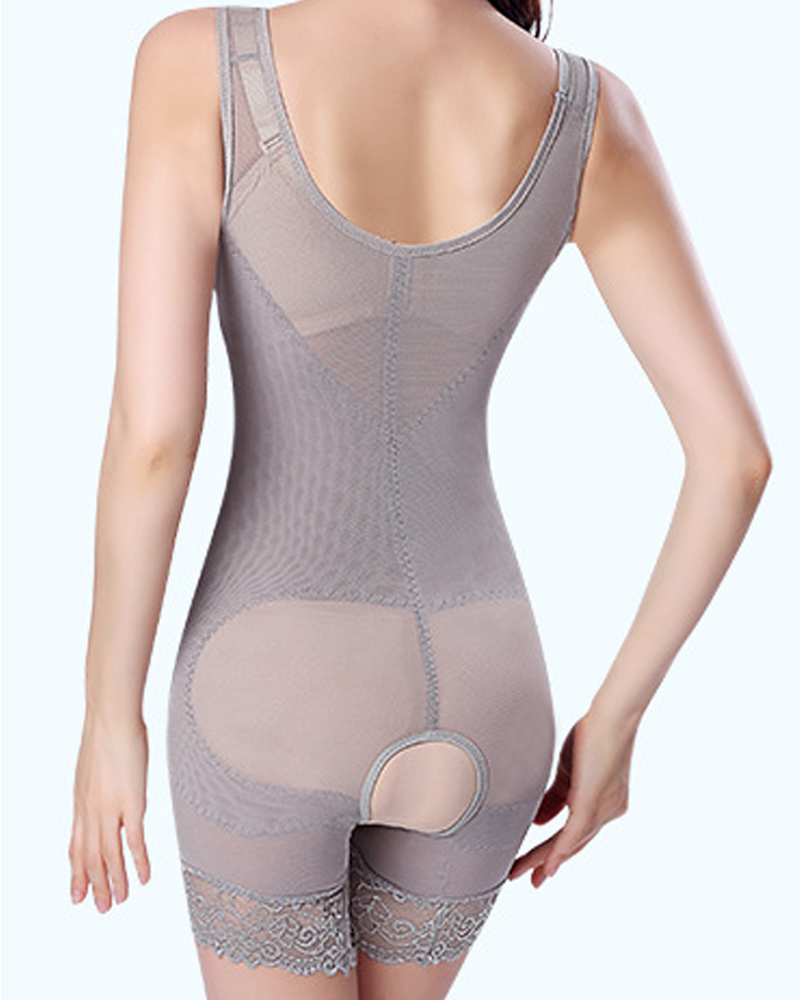 Sheer Mesh Lace Breathable Shapewear Bodysuit