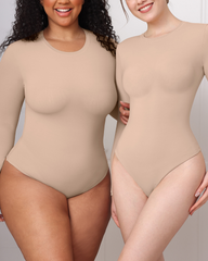 Double-Layered High-Elastic Body-Shaping Long-Sleeved Bodysuit