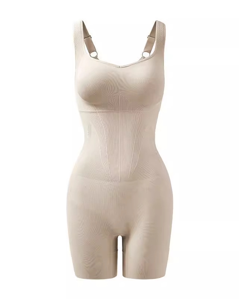 Open-Back Tummy Control Butt Lifter Shaping Bodysuit