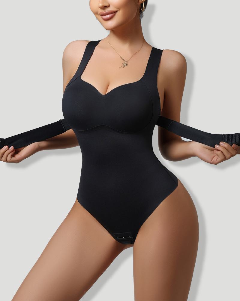 3-in-1 Compression Bodysuit Shaper with Built-in Bra & Waist Cincher