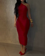 Women's Off-Shoulder Bodycon Midi Dress
