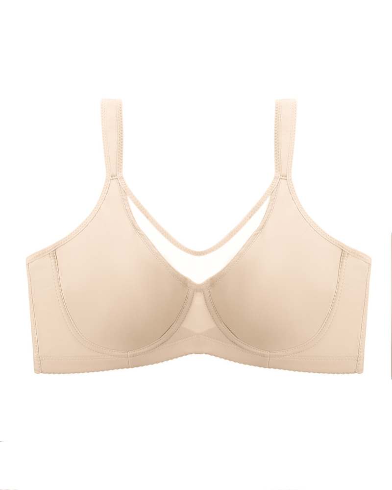 Underwired Unpadded Full-Coverage Bra With Wide Shoulder Straps
