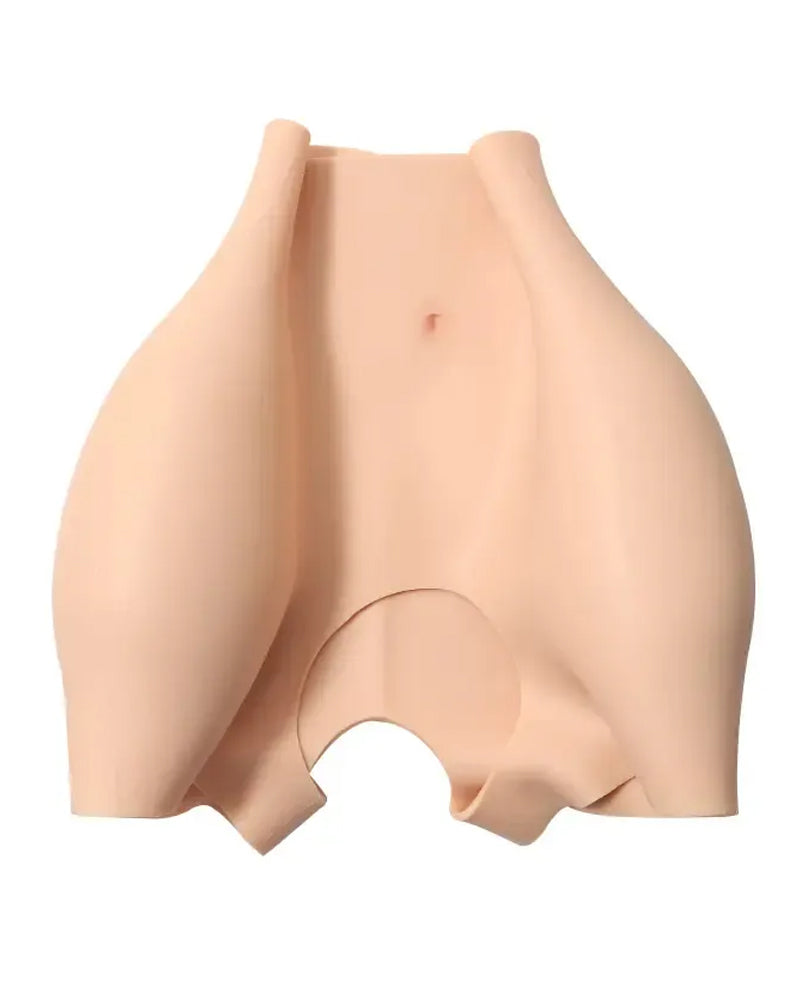Women's Sexy Silicone Fake Butt Big Hip Enhancer Pads Shapewear Panties Open Crotch Silicone Body Shaper Pants with Three-Year Service Life