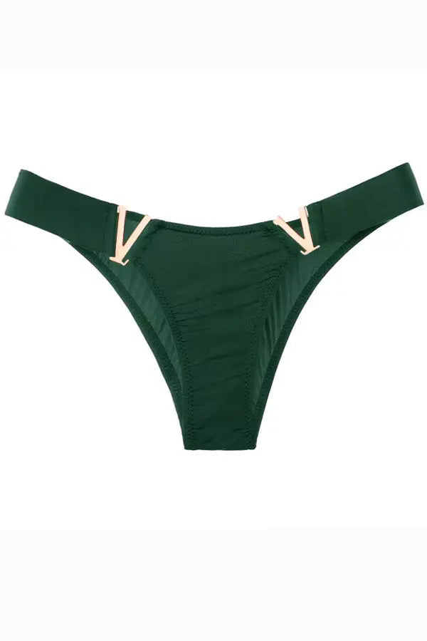 Green Cheeky Cut Panty with V Shape