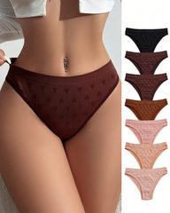 Sexy Simple Printed Cotton Crotch Briefs