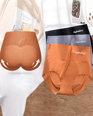 3D Apple Butt Graphene Antibacterial High Waist Tummy Control Briefs