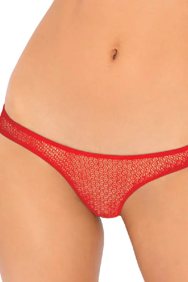 Red Pure NV Crotchless Panty
