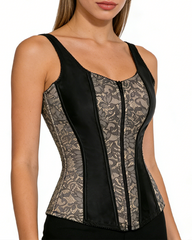 Lace Satin Zipper Shapewear