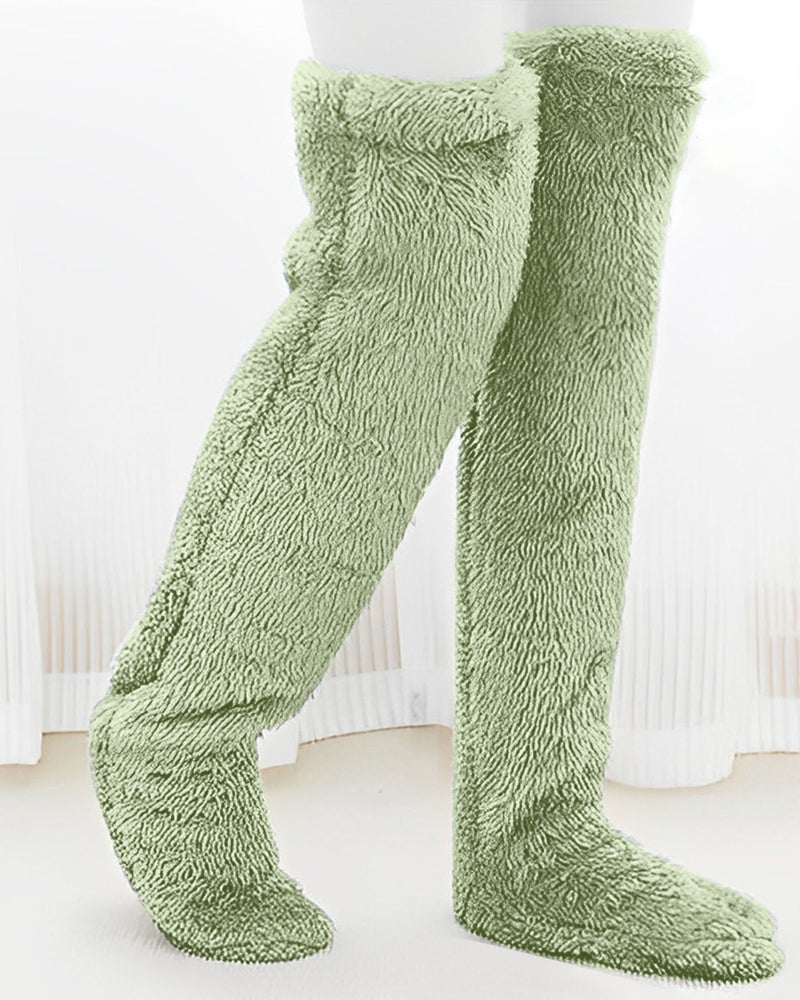 Fuzzy Legs Sock Slippers