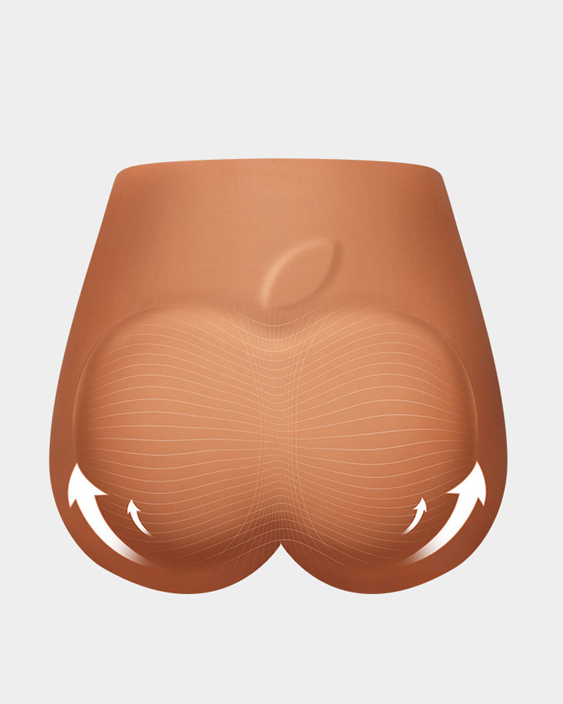 3D Apple Butt Graphene Antibacterial High Waist Tummy Control Briefs