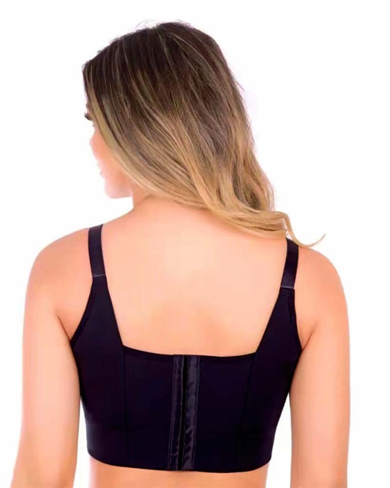 Women Deep Cup Bra Hide Back Fat Bra with Shapewear Incorporated Full-Back Coverage Push Up Sports Bras