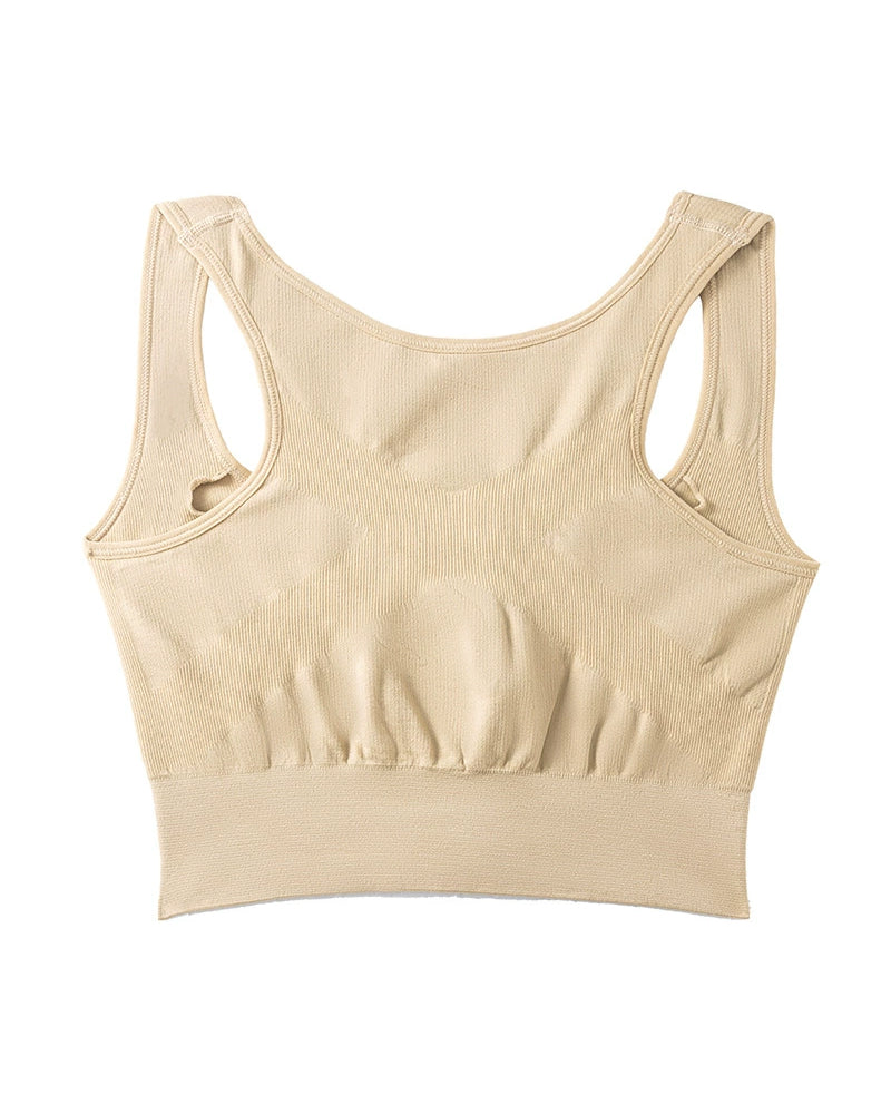 Front-Button Sports Bra Without Steel Ring For Women