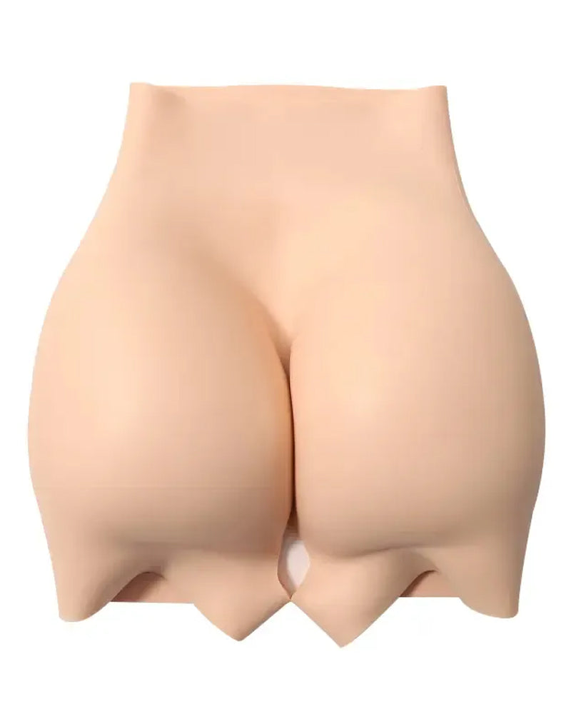 Women's Sexy Silicone Fake Butt Big Hip Enhancer Pads Shapewear Panties Open Crotch Silicone Body Shaper Pants with Three-Year Service Life
