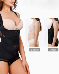 Mesh Panel Tummy Control Butt Lifting Shapewear Bodysuit
