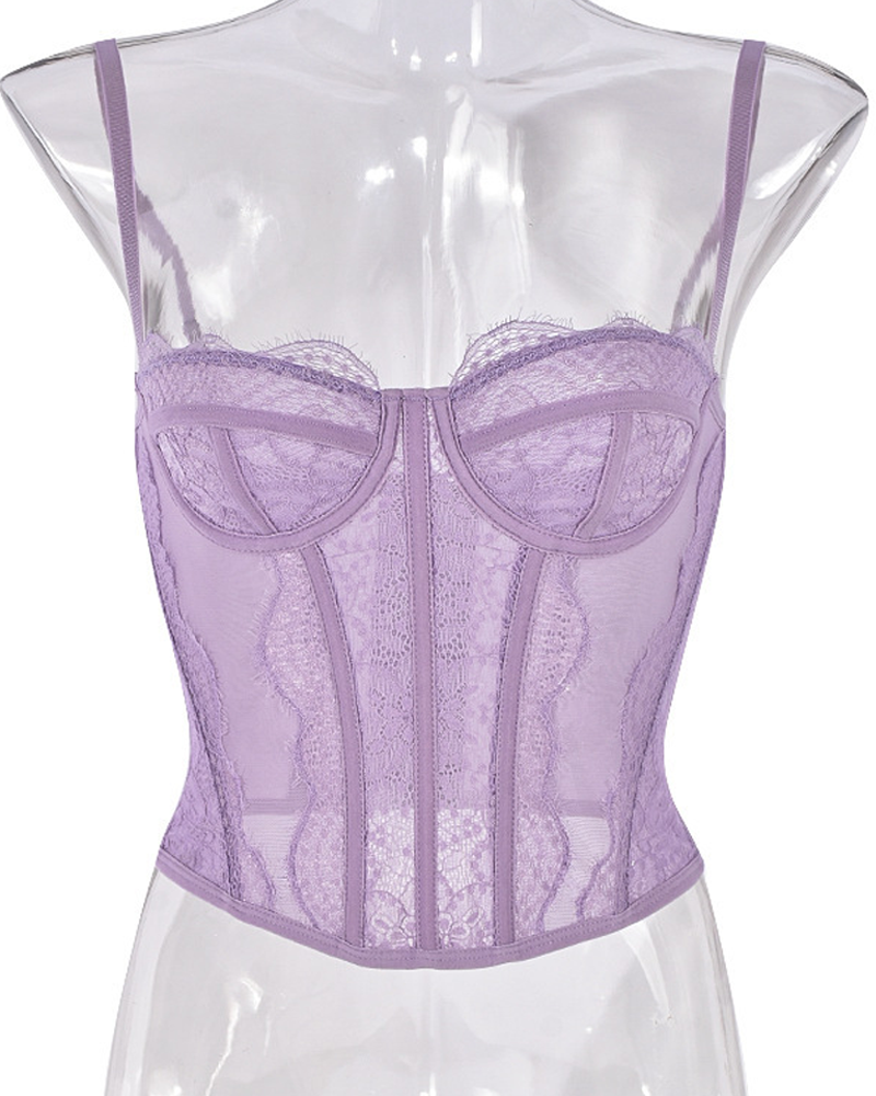 Lace Sexy Cutout Camisole Top