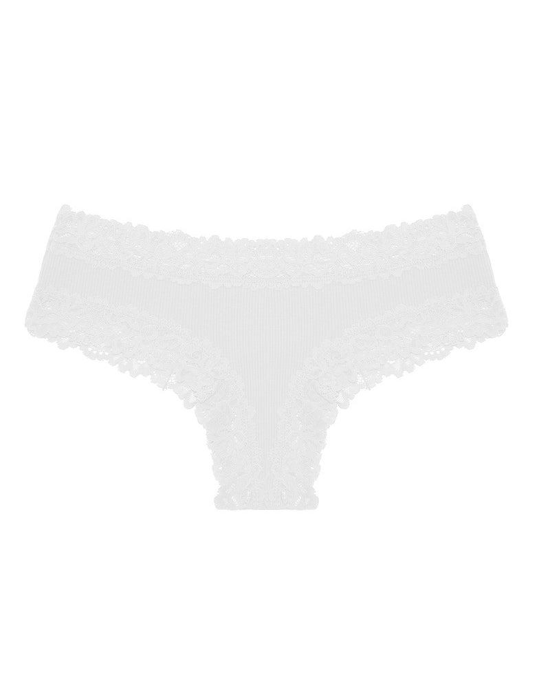 Sexy mid-rise ribbed cotton briefs