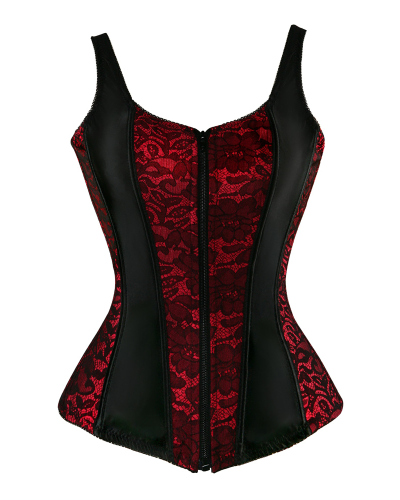 Lace Satin Zipper Shapewear