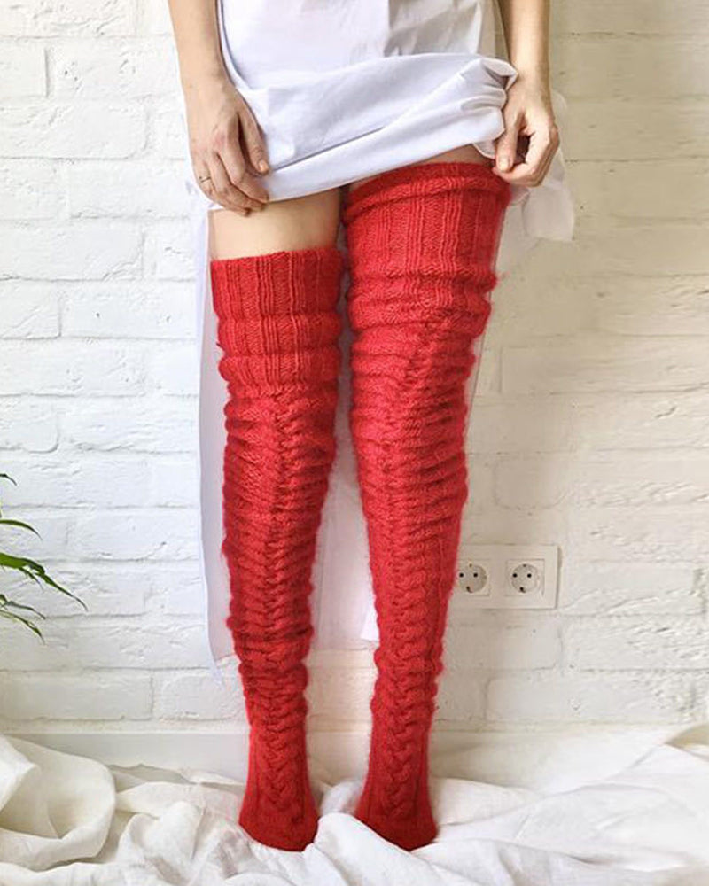 Knee-Length Knitted Socks