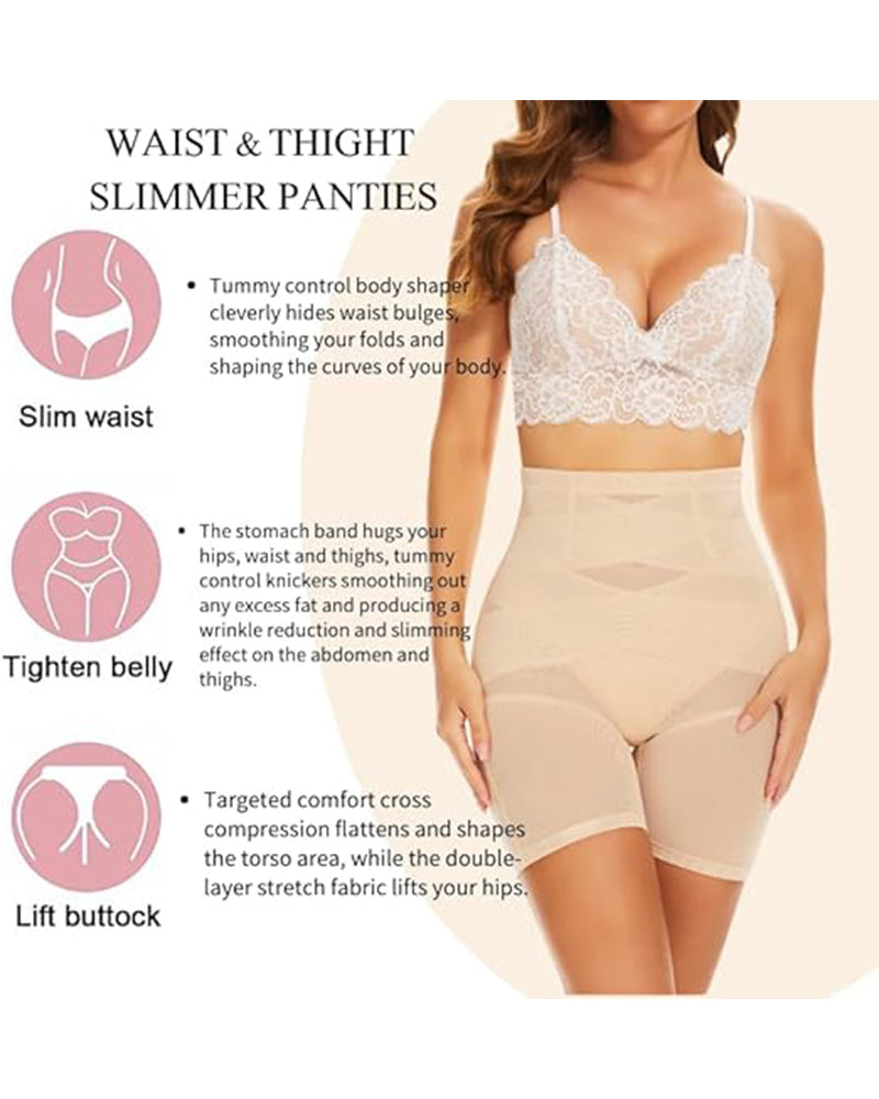 Comfort High Waisted Body Shaper Shorts Seamless no Rolling Thigh Slimmer