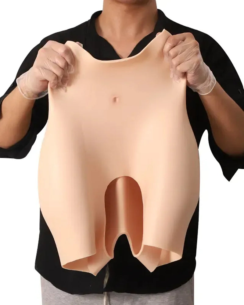 Women's Sexy Silicone Fake Butt Big Hip Enhancer Pads Shapewear Panties Open Crotch Silicone Body Shaper Pants with Three-Year Service Life