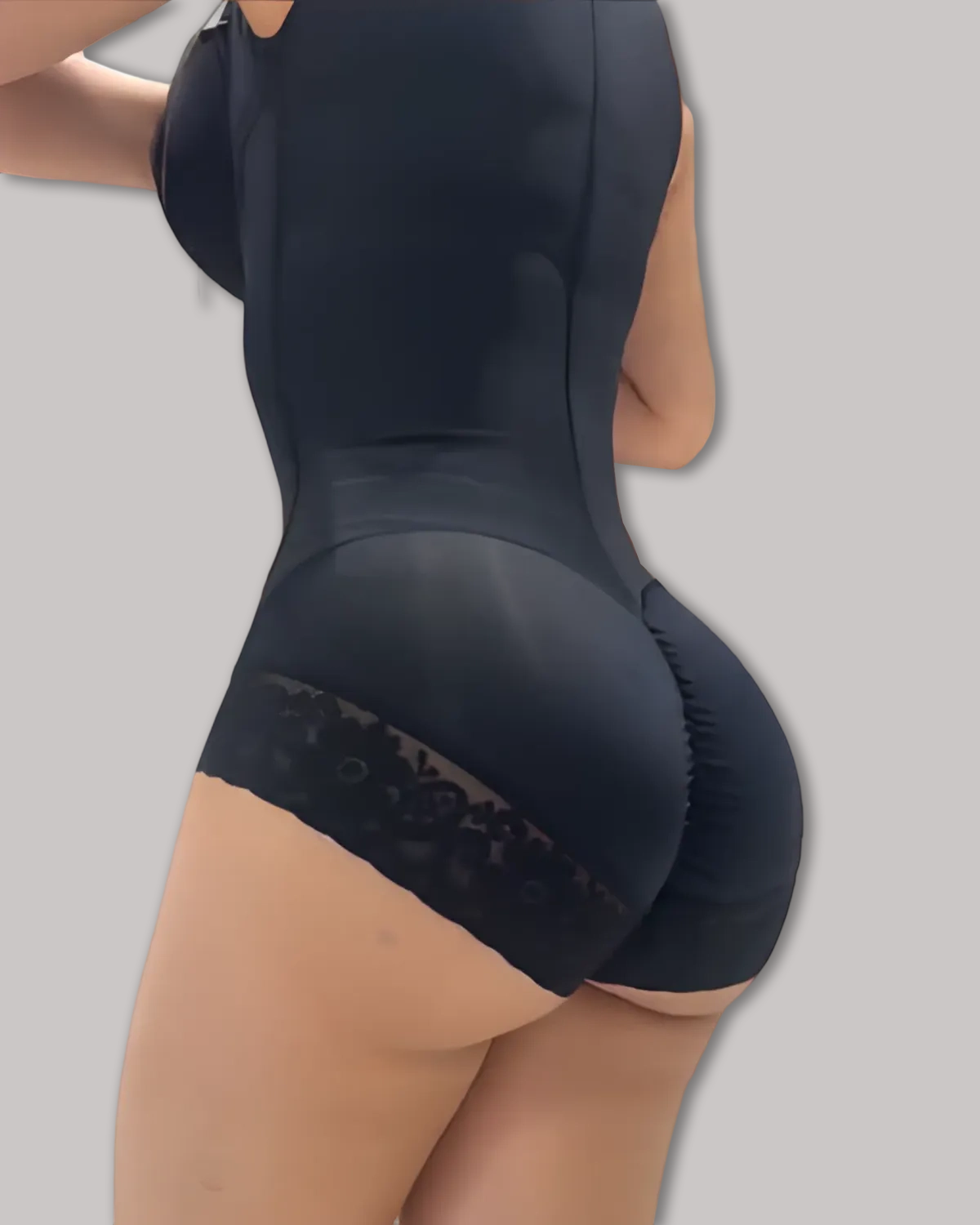 Curvy-Faja Button Down Bodysuit Shapewear - Tummy Control Thong Bodysuit with Snap Closure