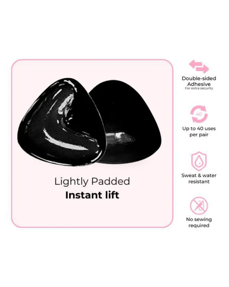 Invisible Lift - Patented Sticky Fashion Bra Inserts Prevents Nipple Slips No Sewing Required Low Cut Tops Womenswear
