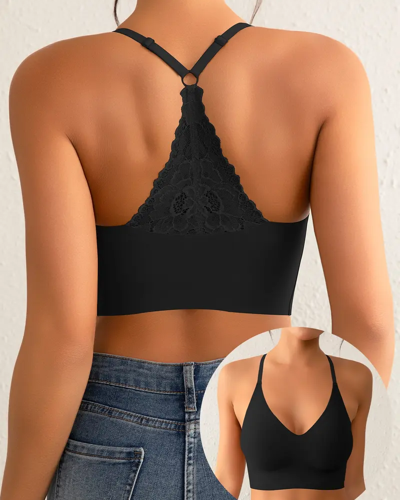 One-Piece Breathable And Comfortable Wire-Free Lace Bra