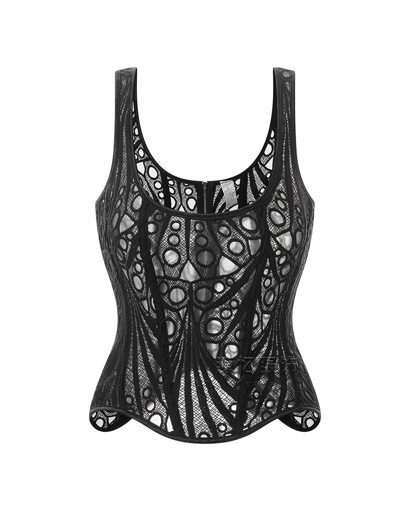 Lrregular Lace Fashion Waist Shaping Vest