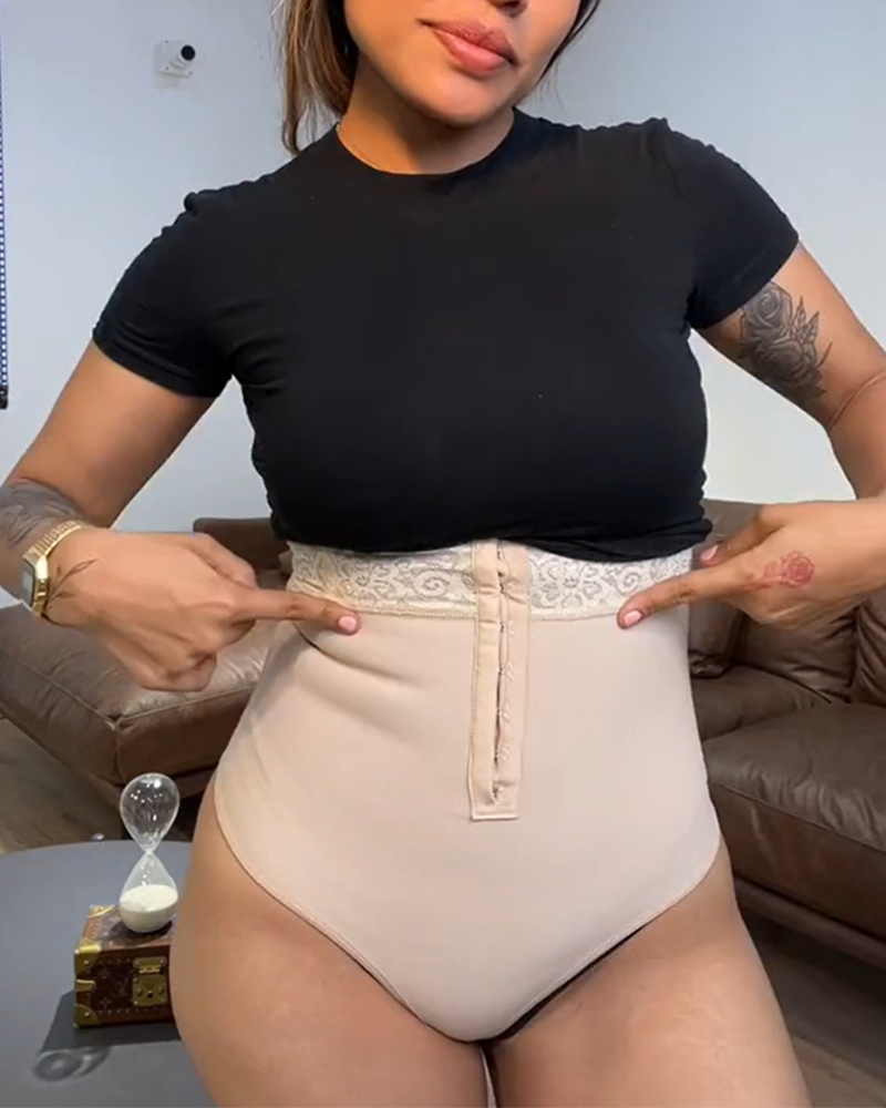 Women Tummy Control Shapewear Panties High Waisted Seamless Body Shaper with Hooks&Eyes