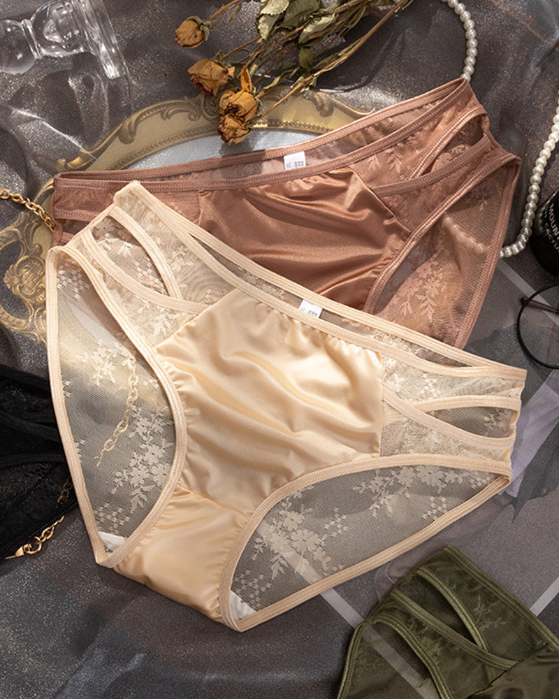Translucent Lace Hollow Briefs