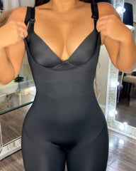 Slimming Open Bust Jumpsuit Bodyshaper