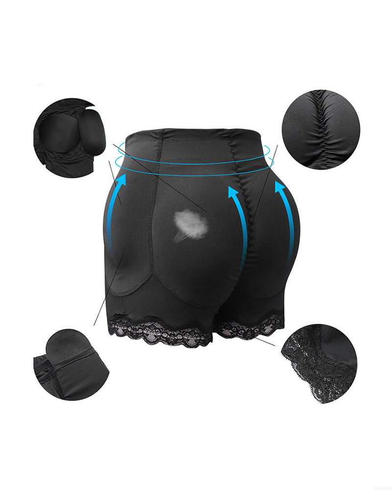 Buttock And Hip Enhancing Shaping Shorts With Padded Inserts