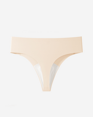 Ice Silk Seamless No Show Yoga Thong Underwear
