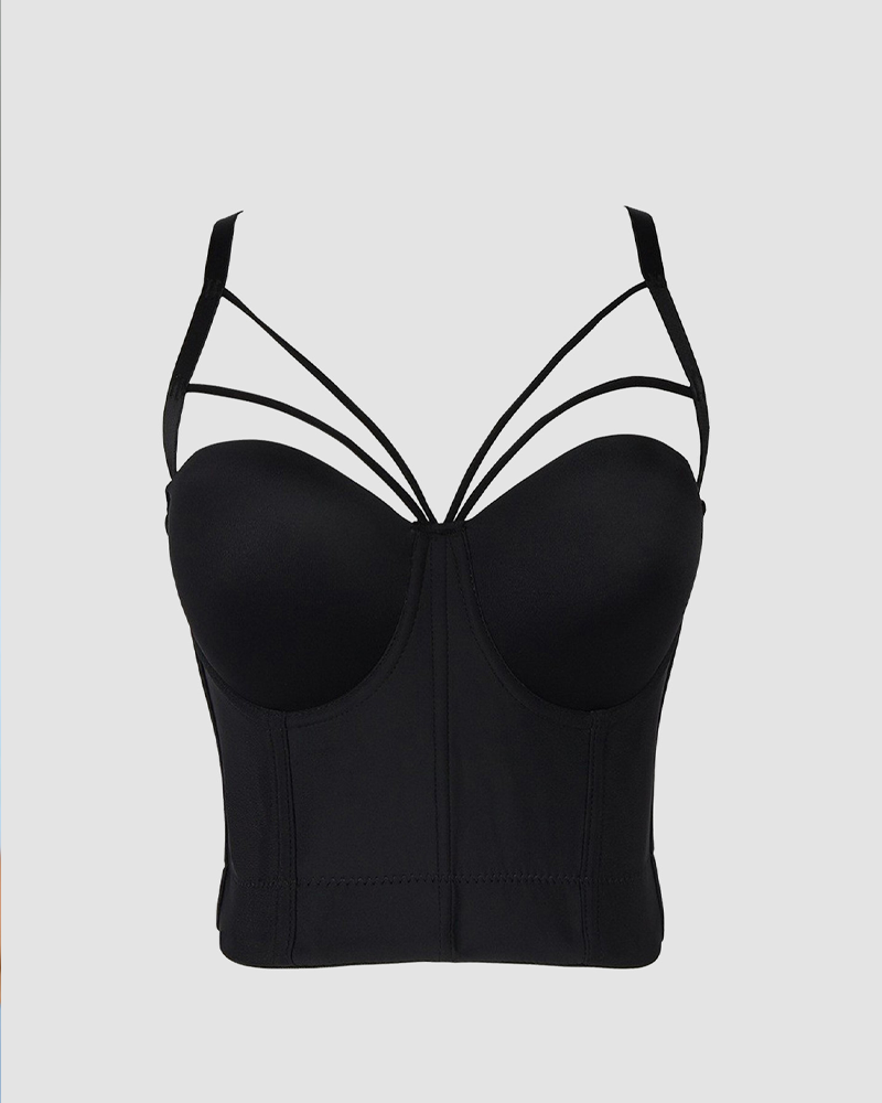 Spaghetti Strap Underwire Shaping Bra With Beautiful Back